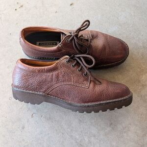 Florsheim Men's Textured Brown Oxfords